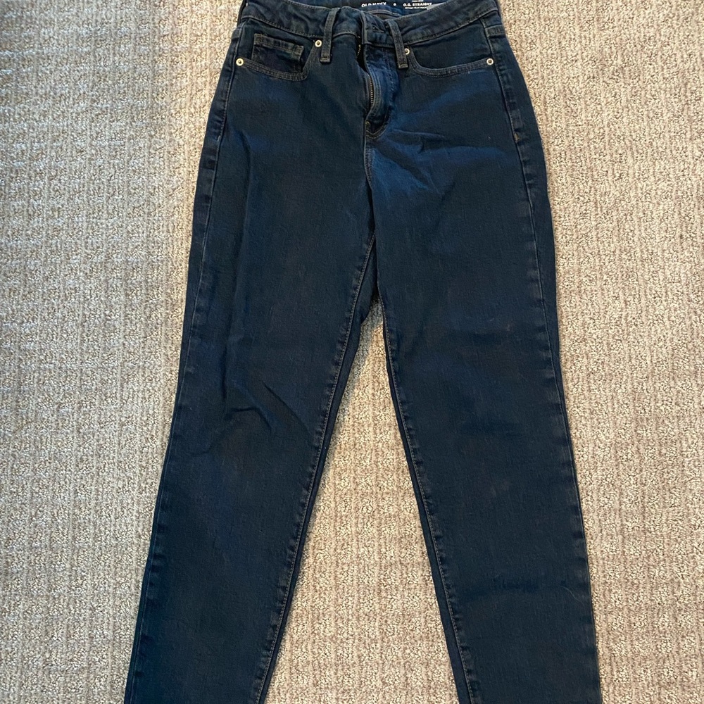 dark blue old navy mom jeans
